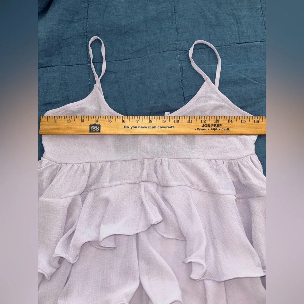 Free People Runaway Rockstar Ruffle Mini Slip Dusk Breeze NWOT Size M
